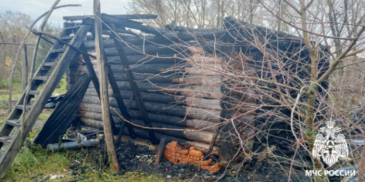 В Сапожковском районе сгорела баня В Сапожковском районе сгорела баня