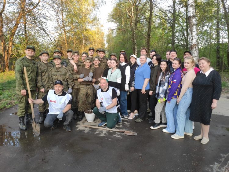 В рязанском парке имени Белякова высадили 80 саженцев молодых вязов