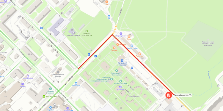 На трех участках рязанских улиц временно ограничат движение транспорта и парковку машин