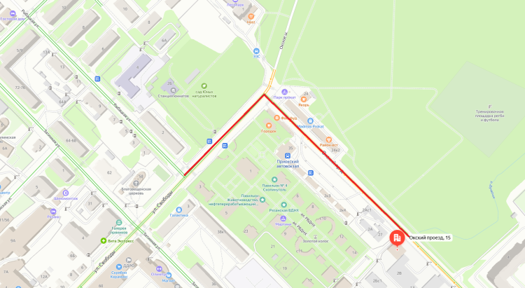 На трех участках рязанских улиц временно ограничат движение транспорта и парковку машин