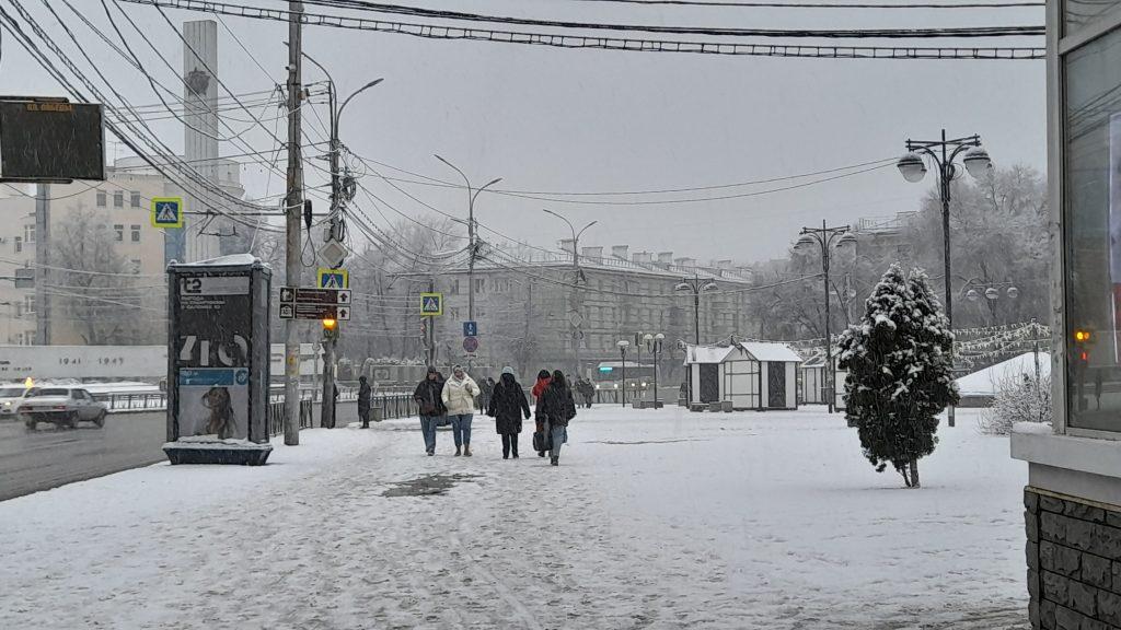 Рязань накрыл снегопад вечером 2 марта