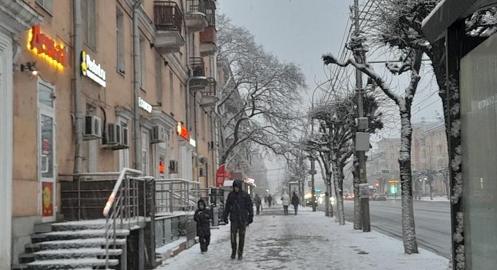 Рязань накрыл снегопад вечером 2 марта