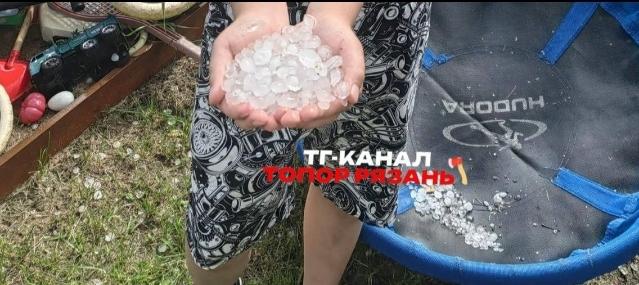 В Рыбновском и Клепиковском районах выпал град