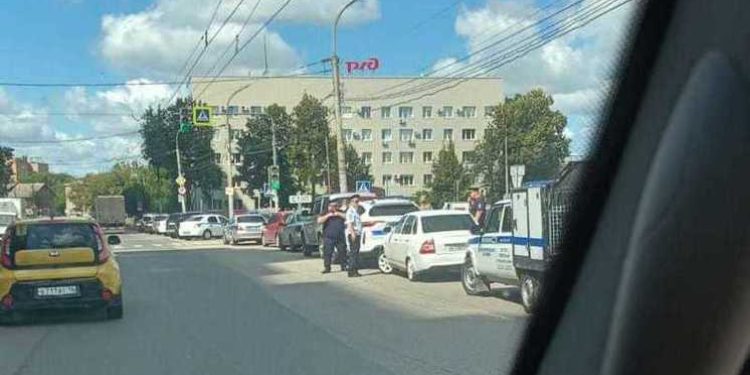 10 августа в Рязани засняли скопление полицейских машин