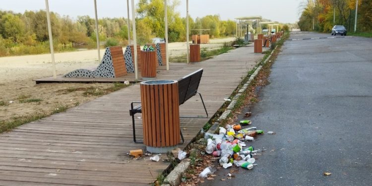 Благоустройство на рязанском Ореховом озере испортили неизвестные Благоустройство на рязанском Ореховом озере испортили неизвестные