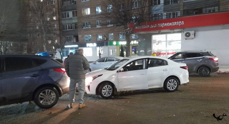 В центре Рязани образовалась пробка из-за ДТП