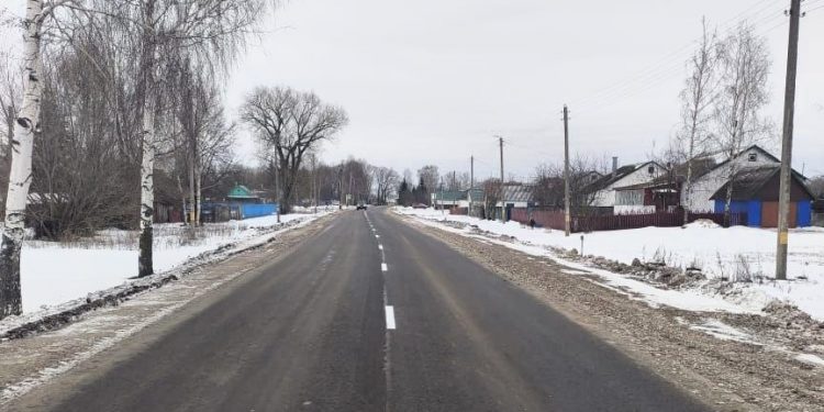 В Ухоловском районе отремонтировали участок автодороги «Ухолово — Богородицкое — Крещено Гаи»