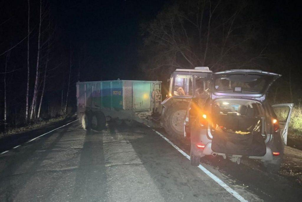 В Путятинском районе столкнулись легковушка и трактор