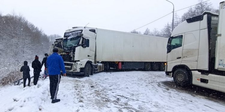 Рязанские полицейские поделились подробностями массового ДТП, в котором столкнулись три фуры