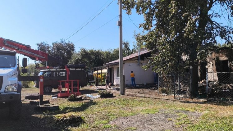 В Милославском районе горел четырехквартирный жилой дом