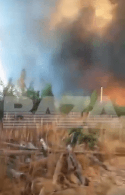 Опубликованы кадры, на которых пожарные бросили спецтехнику при тушении пожаров под Рязанью