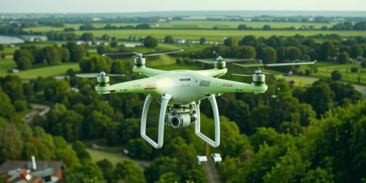 В небе рядом с рязанской деревней Турлатово засняли беспилотник