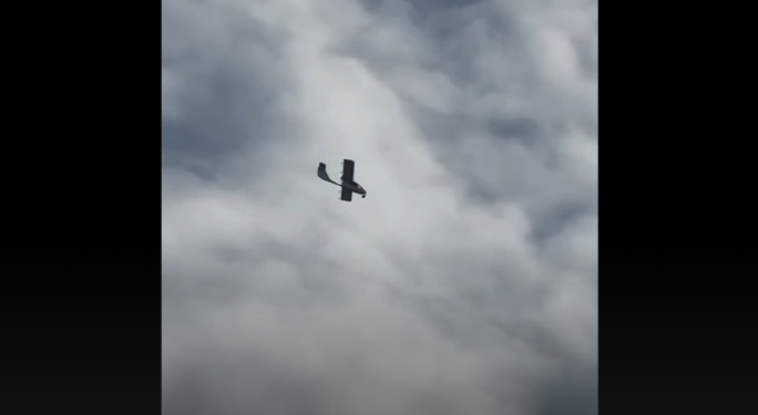 В Скопинском районе засняли украинский беспилотник