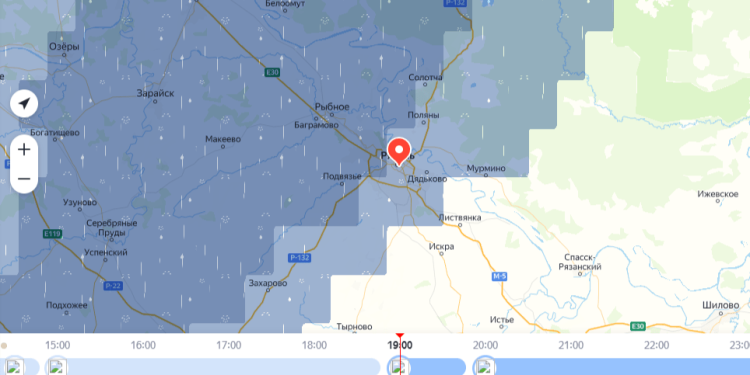 Дождь накроет Рязань в 7 вечера