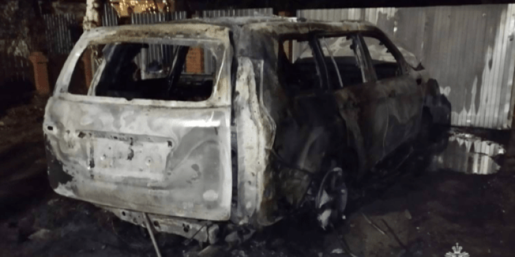 В рязанском Касимове сгорел автомобиль