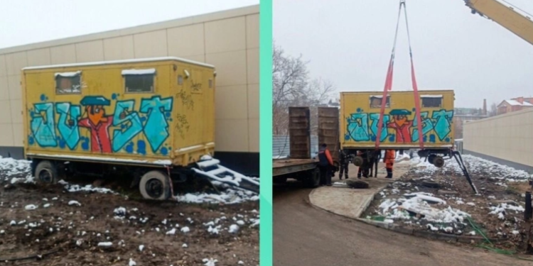 Оставленный у рязанского цирка фургон отправили на стоянку для автохлама