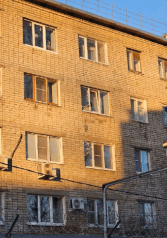 В окне рязанской многоэтажки застрял кот