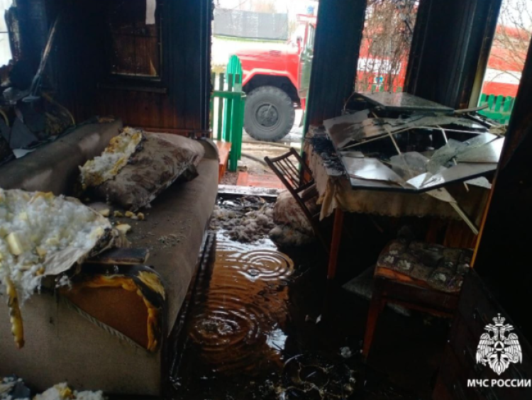 В Скопинском районе сгорела хозпостройка