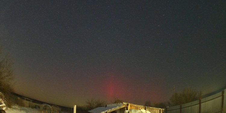 В ночь на 18 февраля в небе над Рязанской областью засняли северное сияние