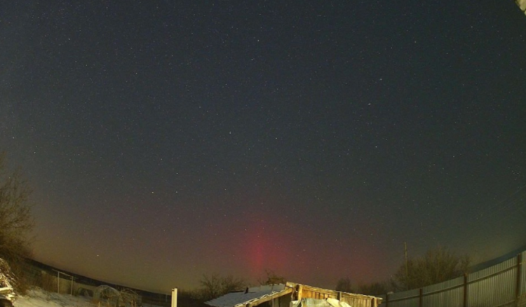 В ночь на 18 февраля в небе над Рязанской областью засняли северное сияние