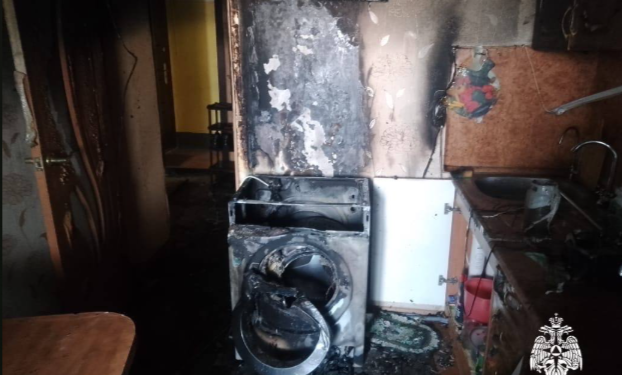 В рязанской многоэтажке из-за стиральной машины произошел пожар