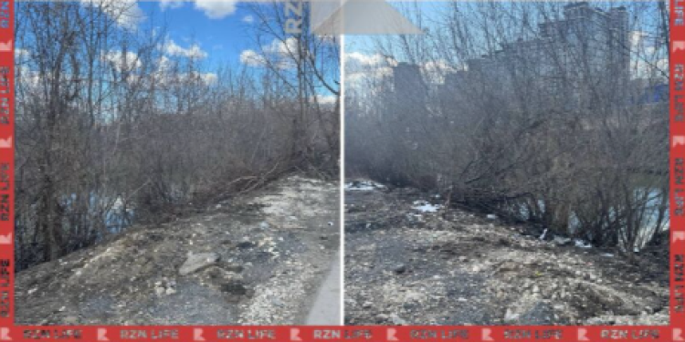 Рязанцы пожаловались на грязь и мусор около реки Трубеж