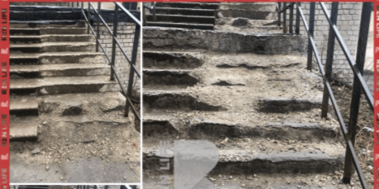 Рязанцы возмутились состоянием лестницы на улице 3-и Бутырки Рязанцы возмутились состоянием лестницы на улице 3-и Бутырки