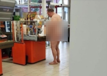 В рязанском Рыбном полностью обнаженный мужчина пришел за покупками в супермаркет