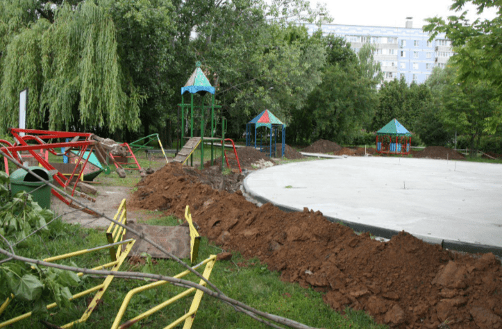 В рязанском парке Морской Славы началось благоустройство