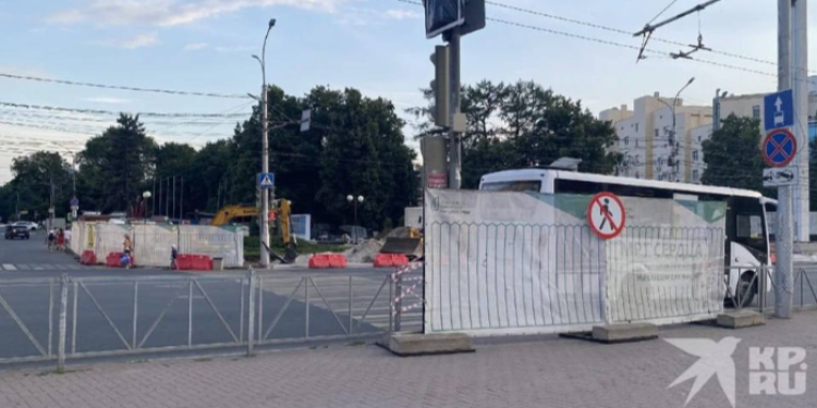 Около рязанского вокзала «Рязань-1» перекрыли пешеходный переход