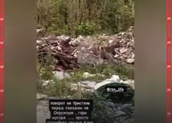 Рязанцы засняли стихийную свалку около реки Трубеж