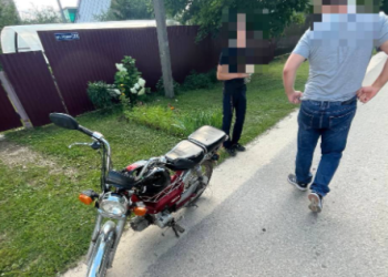 Под Рязанью остановили 15-летнего подростка на мопеде