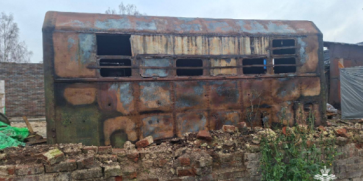 В городе Спасск-Рязанский горела хозпостройка