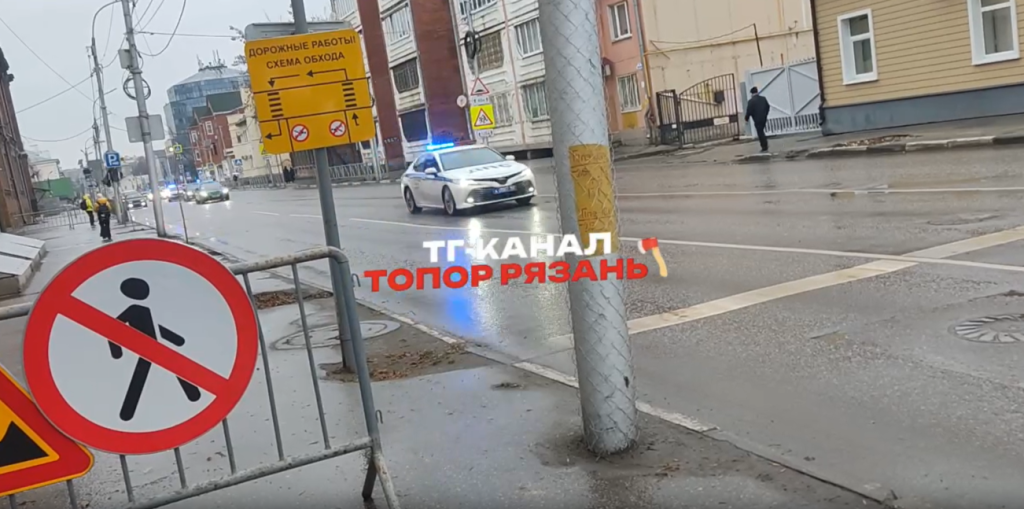 В Рязани заметили кортеж в сопровождении полицейских машин