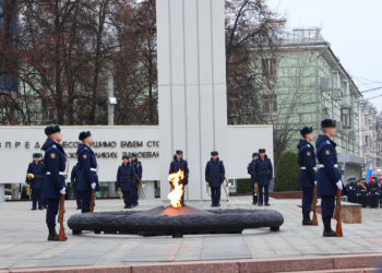 На рязанской площади Победы почтили память погибших в битве под Москвой