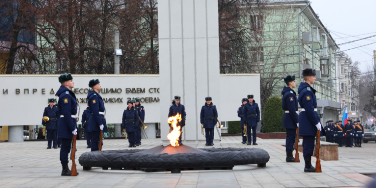 На рязанской площади Победы почтили память погибших в битве под Москвой
