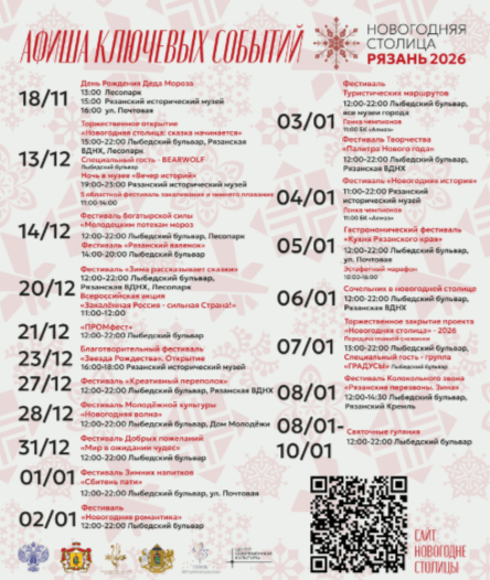 Рязанцам представили афишу мероприятий Новогодней столицы