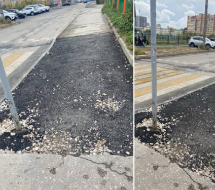 Рязанка пожаловалась на неоконченные работы по асфальтированию дороги у школы №73 Рязанка пожаловалась на неоконченные работы по асфальтированию дороги у школы №73