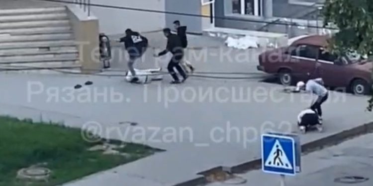 На улице Пушкина произошла массовая драка