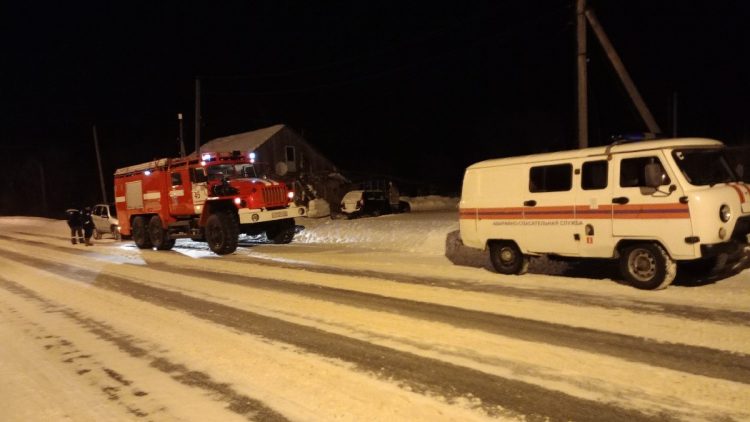 В Старожиловском районе загорелся кирпичный дом