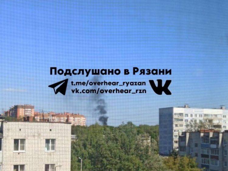 На рязанском проезде Шабулина засняли черный столб дыма