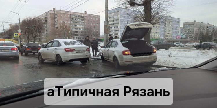 На улице Молодцова водитель на Skoda врезался в столб