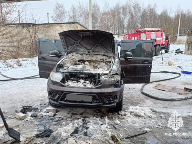 В рязанском Кораблине сгорел легковой автомобиль