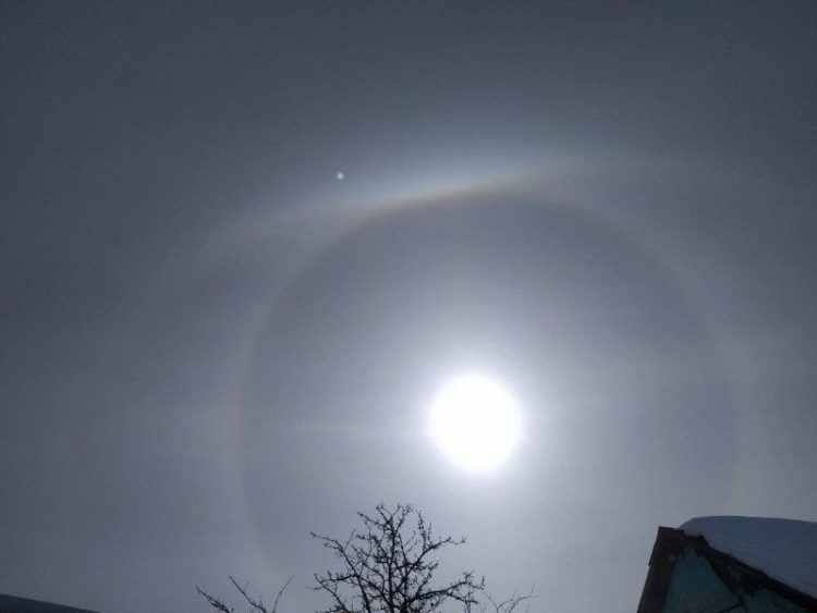 Над рязанским Сасово запечатлели солнечное гало