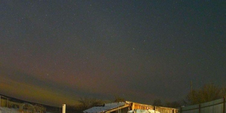 В небе над Рязанским регионом запечатлели северное сияние