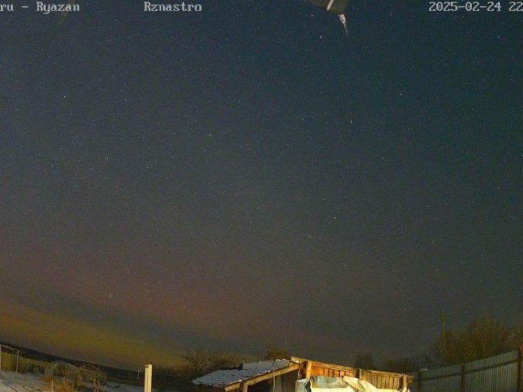 В небе над Рязанским регионом запечатлели северное сияние