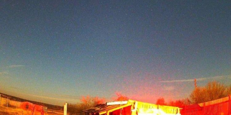 Вечером 9 марта в небе над Рязанской областью запечатлели полярное сияние