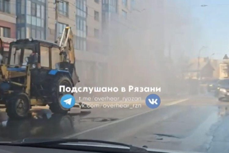 3 апреля в Рязани затопило улицу Вокзальную