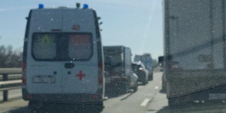 В Рязани на автодороге перед Солотчинским мостом столкнулись 5 автомобилей