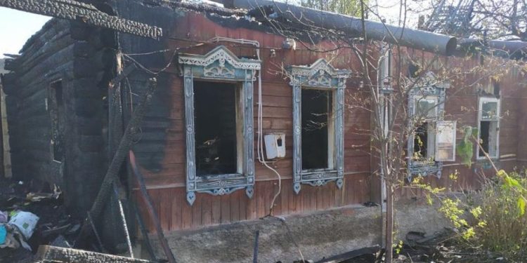 В Сараевском районе сгорел жилой дом